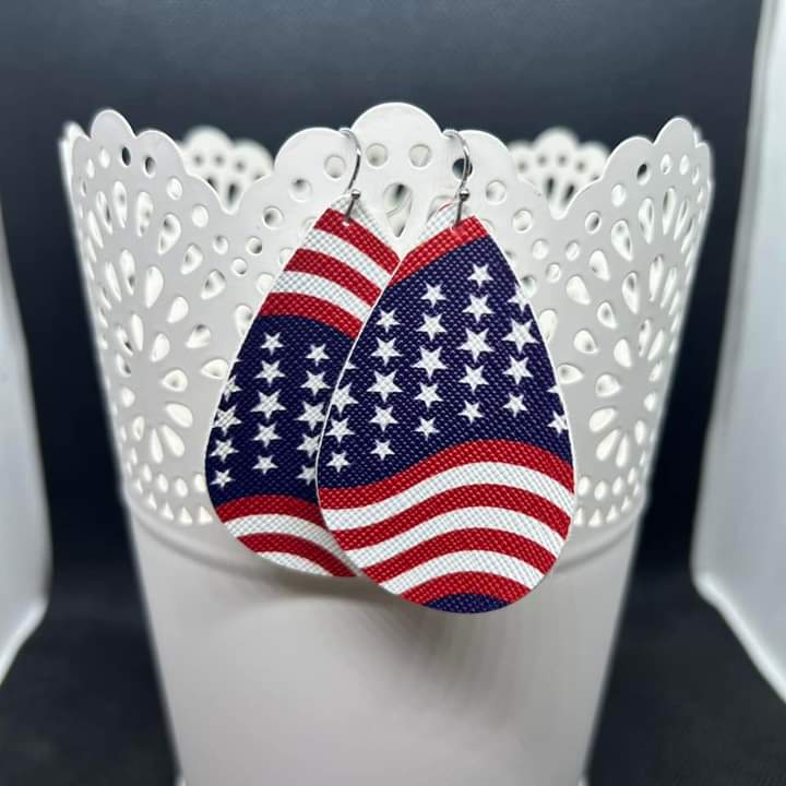 America Flag Earrings