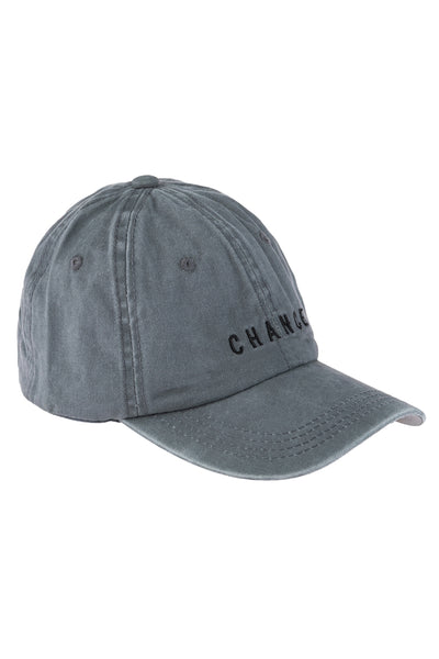 CHANCE EMBROIDERED ACID WASH CAP-GRAY