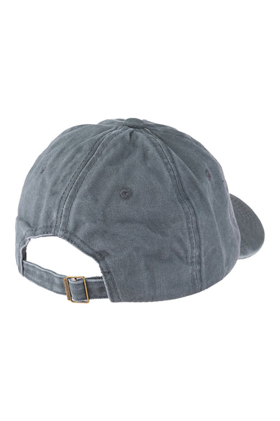 CHANCE EMBROIDERED ACID WASH CAP-GRAY