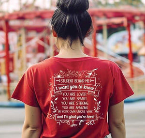 Dear Student Behind Me Tee - Red
