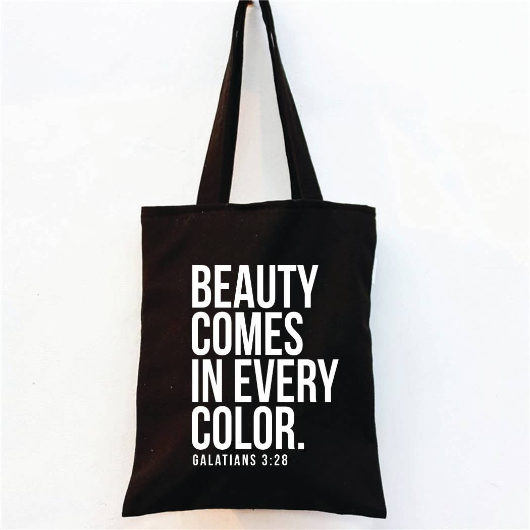 Beauty Comes In Every Color - Market Tote Bag - Black