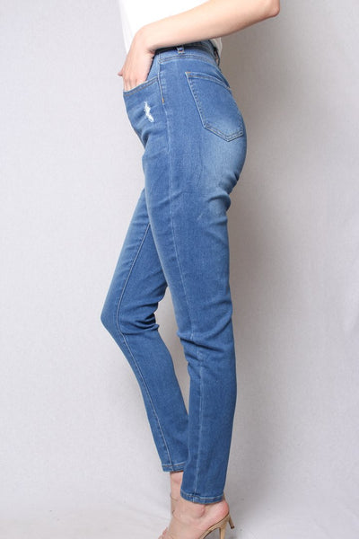 Stacy High Waist Skinny Jeans - Medium Wash
